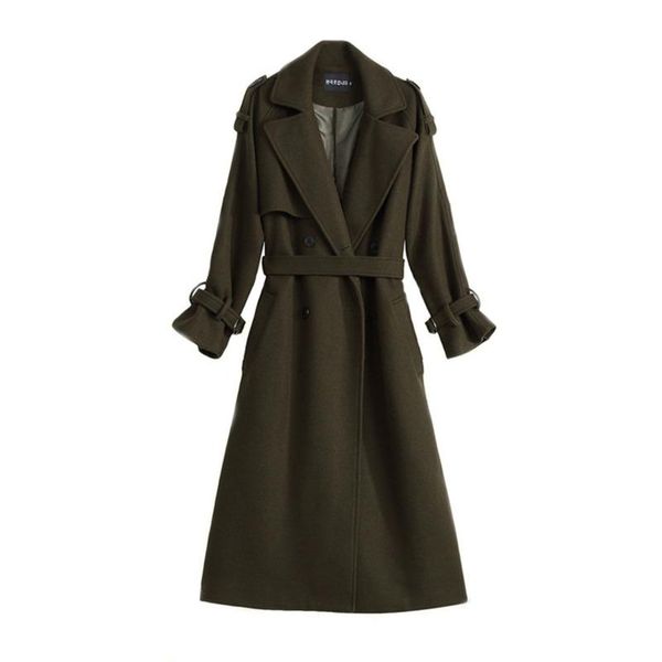 women's wool & blends woolen coats ladies green winter fall clothes jacket long korean vintage womens clothing casacos feminino, Black
women's wool & blends woolen coats ladies green winter fall clothes jacket long korean vintage womens clothing casacos feminino, Black