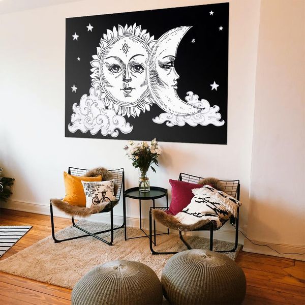 tapestries burning sun moon stars black white tapestry large nature night sky wall hanging blanket for bedroom decor
tapestries burning sun moon stars black white tapestry large nature night sky wall hanging blanket for bedroom decor