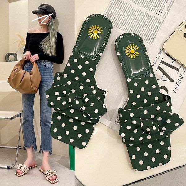 summer fashion wave point flat cute women slippers square toe bow soft slides shoes for woman indoor house, Black
summer fashion wave point flat cute women slippers square toe bow soft slides shoes for woman indoor house, Black