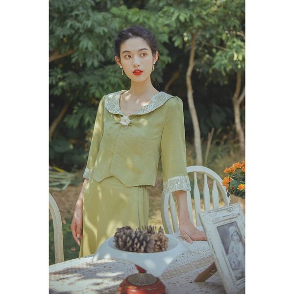 first color hemang 2021 spring chinese style gentle improved hanfu women's skirt two piece set 20353 pants, White
first color hemang 2021 spring chinese style gentle improved hanfu women's skirt two piece set 20353 pants, White
