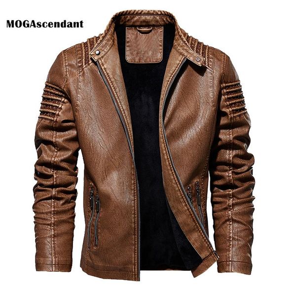 men's leather & faux winter fleece jackets bomber motorcycle jacket steampunk male windbreaker moto biker outdoor coat hombre, Black
men's leather & faux winter fleece jackets bomber motorcycle jacket steampunk male windbreaker moto biker outdoor coat hombre, Black