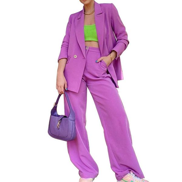 women's two piece pants elegant casual loose purple blazer sets women fashion solid tracksuits office wide leg female outfit spring aut, White
women's two piece pants elegant casual loose purple blazer sets women fashion solid tracksuits office wide leg female outfit spring aut, White