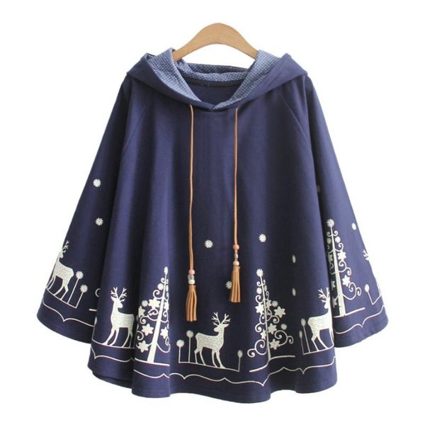 bat sleeved women hooded jackets coat 2021 winter vintage batwing sleeve cartoon print casual ladies basic drawstring outwears women's, Black;brown
bat sleeved women hooded jackets coat 2021 winter vintage batwing sleeve cartoon print casual ladies basic drawstring outwears women's, Black;brown