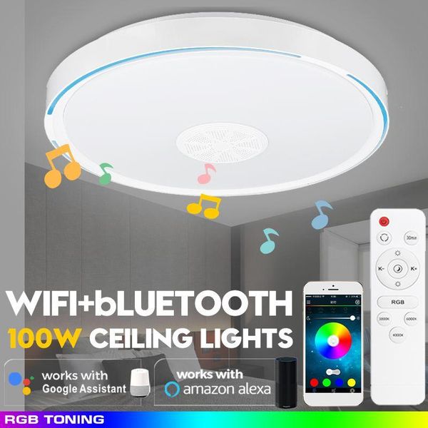 ceiling lights 100w modern led smart light wifi app control bluetooth music rgb dimming lamp for living room bedroom
ceiling lights 100w modern led smart light wifi app control bluetooth music rgb dimming lamp for living room bedroom