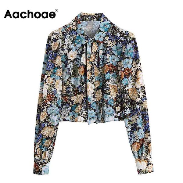 women elegnat bow tie floral print cropped blouses vintage long sleeve turn down collar shirt female chic 210413, White
women elegnat bow tie floral print cropped blouses vintage long sleeve turn down collar shirt female chic 210413, White