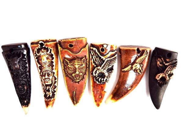 15 pcs faux handmade carved hawk chief tiger yak bone necklace pendant choker woman's man's hawaii tribal surfer style jewelry, Silver
15 pcs faux handmade carved hawk chief tiger yak bone necklace pendant choker woman's man's hawaii tribal surfer style jewelry, Silver