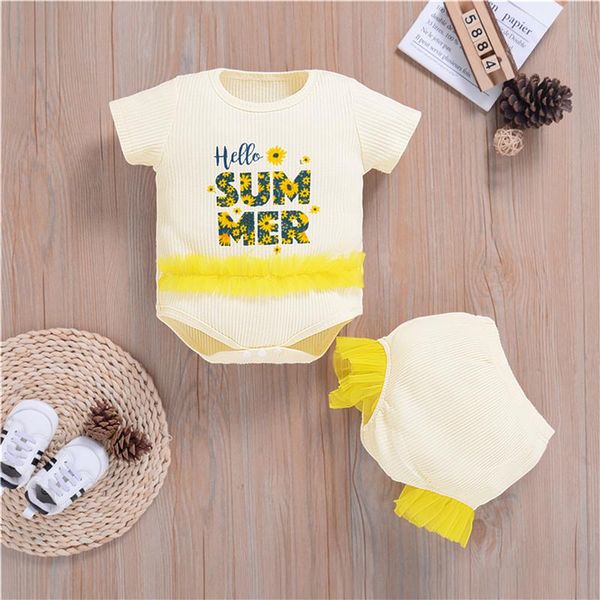 baby girls summer creative outfits 2pcs , fashion short sleeve letter print bodysuit + ruffle bloomers set clothing sets, White
baby girls summer creative outfits 2pcs , fashion short sleeve letter print bodysuit + ruffle bloomers set clothing sets, White