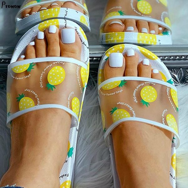 women pineapple summer slippers cute fruit print outdoor beach thick soft sole platform flats slides fashion ladies shoes, Black
women pineapple summer slippers cute fruit print outdoor beach thick soft sole platform flats slides fashion ladies shoes, Black