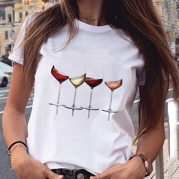 women's t-shirt wine printing lady short sleeve casual cartoon tee fashion graphic oversized t-shirt female t-shirt clothing x0527, White
women's t-shirt wine printing lady short sleeve casual cartoon tee fashion graphic oversized t-shirt female t-shirt clothing x0527, White