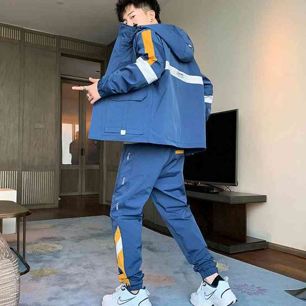 men's tracksuits tracksuit set hooded loose jacket+pants sporting suit two piece male hip hop streetwear big pocket workwear men c, Gray
men's tracksuits tracksuit set hooded loose jacket+pants sporting suit two piece male hip hop streetwear big pocket workwear men c, Gray