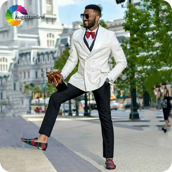 men's suits & blazers latest coat pant designs ivory men for wedding peaked lapel slim fit terno masculino skinny costume homme ma, White;black
men's suits & blazers latest coat pant designs ivory men for wedding peaked lapel slim fit terno masculino skinny costume homme ma, White;black
