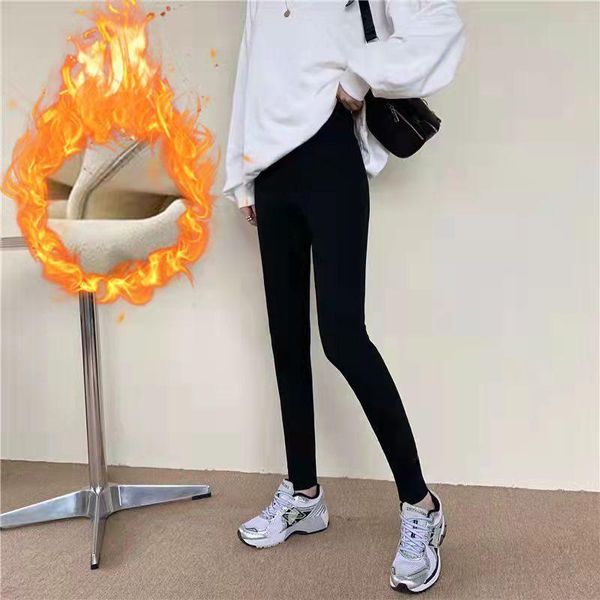 women's leggings 2021 autumn winter pants pencil high waist thicken keep warm trousers elasticity cycling casual, Black
women's leggings 2021 autumn winter pants pencil high waist thicken keep warm trousers elasticity cycling casual, Black