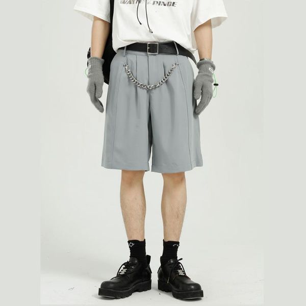 men korean style streetwear loose casual elastic waist straight suit shorts male hip hop solid color short pants man men's, White;black
men korean style streetwear loose casual elastic waist straight suit shorts male hip hop solid color short pants man men's, White;black