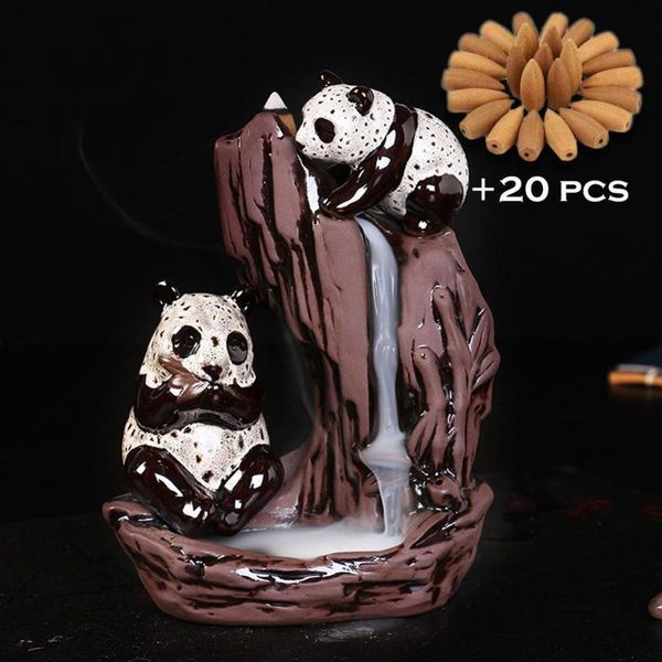 fragrance lamps ceramic incense burner holder animal design backflow with 20pcs cones mountain tower creative home office decor 
fragrance lamps ceramic incense burner holder animal design backflow with 20pcs cones mountain tower creative home office decor