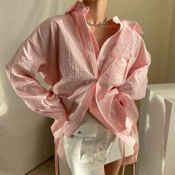 spring women casual single breasted turn-down collar asymmetrical patchwork long-sleeved striped lace up blouse 8p055 210510, White
spring women casual single breasted turn-down collar asymmetrical patchwork long-sleeved striped lace up blouse 8p055 210510, White