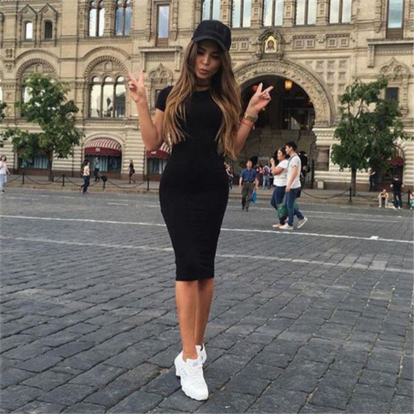 vestido summer short or womens dress long sleeve slim bodycon tunic round neck casual pencil s xl zhanghu666, Black;gray
vestido summer short or womens dress long sleeve slim bodycon tunic round neck casual pencil s xl zhanghu666, Black;gray