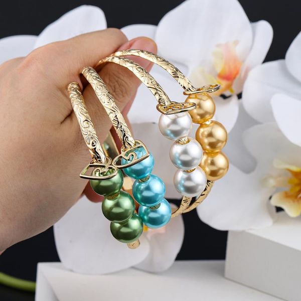 bangle cring coco ins hawaiian polynesian bracelets plated gold copper bracelet charm heart white pearl fashion party for women, Black 
bangle cring coco ins hawaiian polynesian bracelets plated gold copper bracelet charm heart white pearl fashion party for women, Black