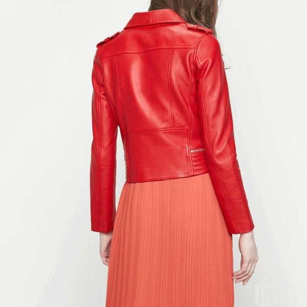 women's leather & faux fashion short jacket women casual sheepskin real slim fit lapel collar zipper outwear coat clothes, Black
women's leather & faux fashion short jacket women casual sheepskin real slim fit lapel collar zipper outwear coat clothes, Black
