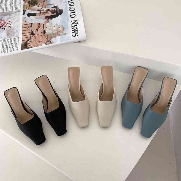 slippers s women 2021 outside fashion square toe mules shoes slip on thin mid heels solid color pumps sandals m5bn, Black
slippers s women 2021 outside fashion square toe mules shoes slip on thin mid heels solid color pumps sandals m5bn, Black