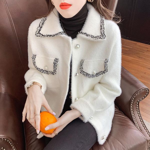 women's wool & blends thickened warm coat 2021 female french temperament versatile short fall clothes for women, Black
women's wool & blends thickened warm coat 2021 female french temperament versatile short fall clothes for women, Black