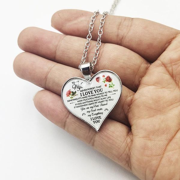 pendant necklaces to my family love sweater necklace for valentine's day letter printed heart shape bmf88, Silver
pendant necklaces to my family love sweater necklace for valentine's day letter printed heart shape bmf88, Silver