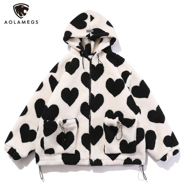 aolamegs cute heart-shaped print lambswool winter et men drawstring pockets zipper hooded high street warm couple streetwear, Black;brown
aolamegs cute heart-shaped print lambswool winter et men drawstring pockets zipper hooded high street warm couple streetwear, Black;brown