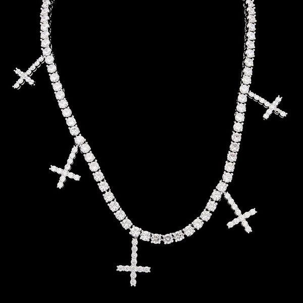 hip hop bling chains jewelry men gold silver iced out tennis chain fashion cross pendant necklace, Black
hip hop bling chains jewelry men gold silver iced out tennis chain fashion cross pendant necklace, Black