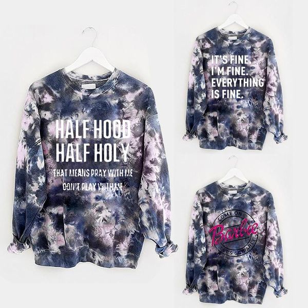 women's hoodies & sweatshirts ladies casual fashion loose pullover sweatshirt tie-dye round neck printed sudaderas de mujer in stoc, Black
women's hoodies & sweatshirts ladies casual fashion loose pullover sweatshirt tie-dye round neck printed sudaderas de mujer in stoc, Black
