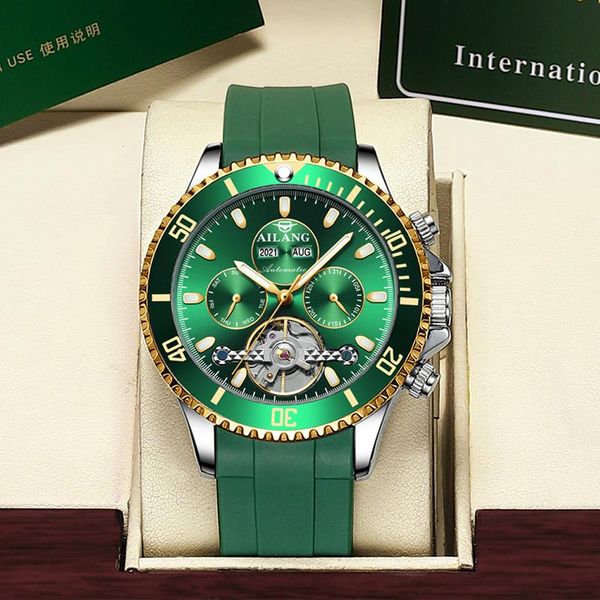 wristwatches ailang 2021 authentic watch men's mechanical luminous automatic hollow fashion business, Slivery;brown
wristwatches ailang 2021 authentic watch men's mechanical luminous automatic hollow fashion business, Slivery;brown