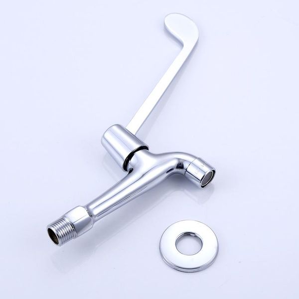 bathroom sink faucets 1pc bibcock brass/zinc chrome long-handle elbow-opening quick-opening faucet for non-contact wash basin tap g1 
bathroom sink faucets 1pc bibcock brass/zinc chrome long-handle elbow-opening quick-opening faucet for non-contact wash basin tap g1