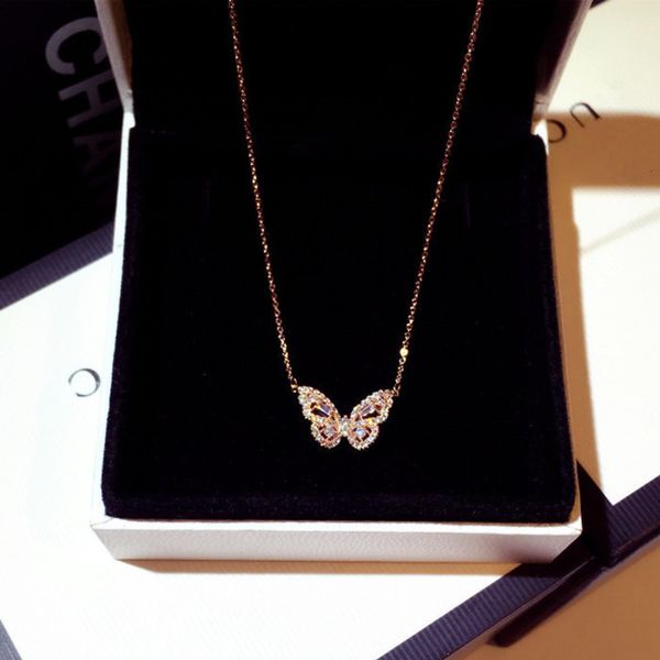 rose gold mori temperament smart butterfly pendant necklace female zircon tide net red luxury niche design clavicle chain, Silver
rose gold mori temperament smart butterfly pendant necklace female zircon tide net red luxury niche design clavicle chain, Silver