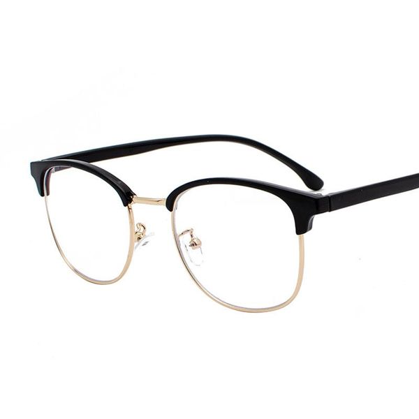 sunglasses doisyer anti - blue ray glasses half frame square flat lens, White;black
sunglasses doisyer anti - blue ray glasses half frame square flat lens, White;black