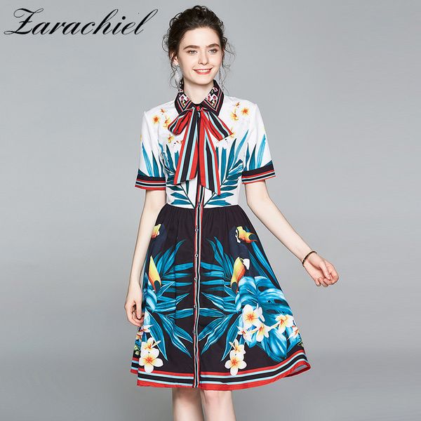 dresses fashion bow-neck floral printed female shirt vintage short sleeve striped single-breasted women a-line vestidos, Black;gray
dresses fashion bow-neck floral printed female shirt vintage short sleeve striped single-breasted women a-line vestidos, Black;gray