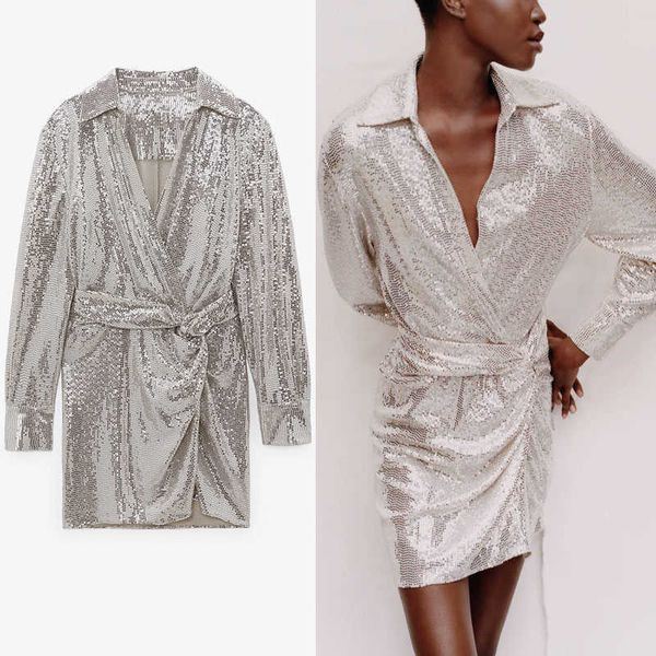 za sparkly applique knotted mini dress women long sleeve snap button elegant party dresses female fashion ruched vestidos 210602, Black;gray
za sparkly applique knotted mini dress women long sleeve snap button elegant party dresses female fashion ruched vestidos 210602, Black;gray