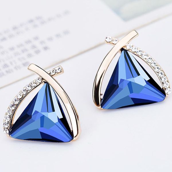 stud luxury female crystal triangle small earrings charm gold color wedding cute rainbow zircon for women, Golden;silver
stud luxury female crystal triangle small earrings charm gold color wedding cute rainbow zircon for women, Golden;silver