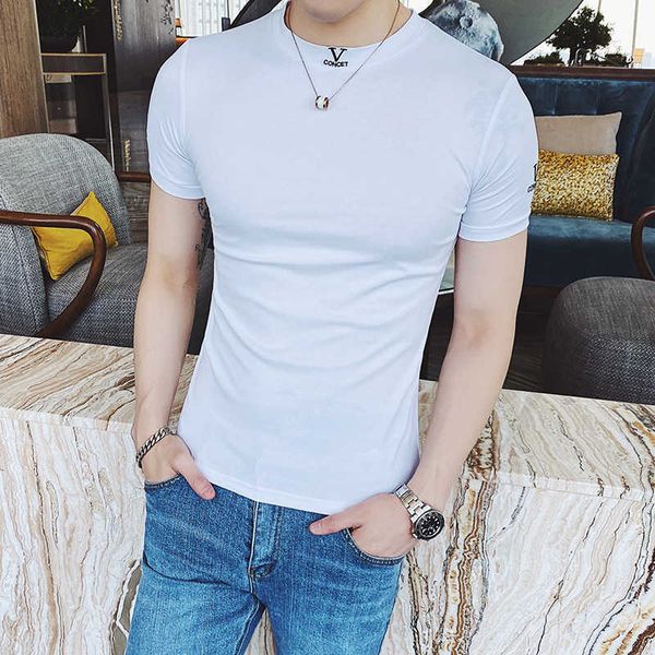 casual t-shirt men short sleeve t shirts summer embroidery o-neck tees slim fit street wear clothing breathable 210527, White;black
casual t-shirt men short sleeve t shirts summer embroidery o-neck tees slim fit street wear clothing breathable 210527, White;black