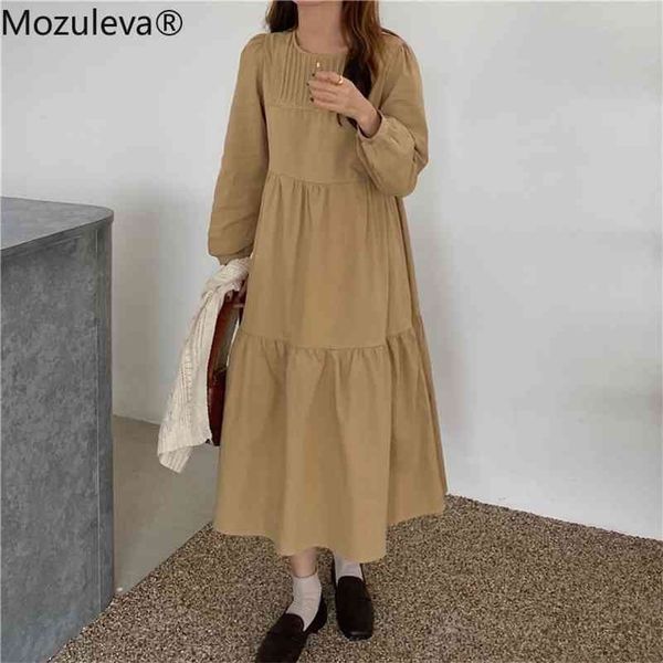 women autumn dresses solid multi colors high waist casual puff sleeve pockets loose fold long white dress 210416
women autumn dresses solid multi colors high waist casual puff sleeve pockets loose fold long white dress 210416
