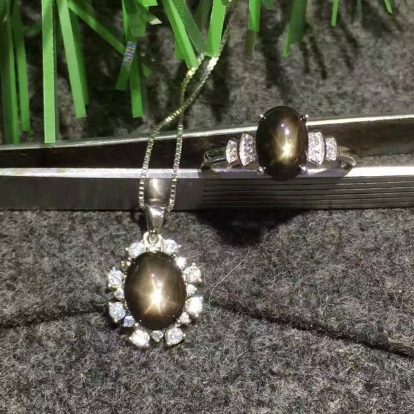 natural starlight black sapphire stone jewelry sets gemstone ring pendant s925 silver fashion elegant round sunflower bracelet, earrings & n
natural starlight black sapphire stone jewelry sets gemstone ring pendant s925 silver fashion elegant round sunflower bracelet, earrings & n