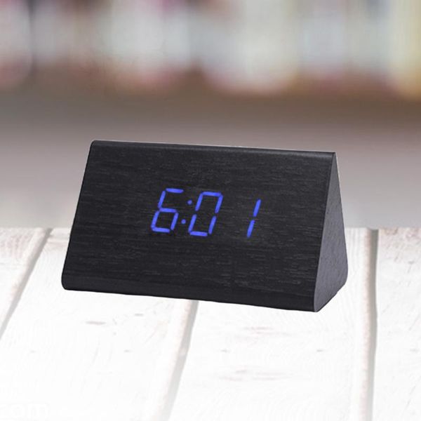 other clocks & accessories modern triangle led wooden alarm clock classical digital sound control desk (black wood and blue light)
other clocks & accessories modern triangle led wooden alarm clock classical digital sound control desk (black wood and blue light)