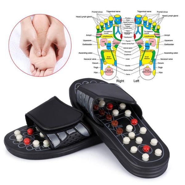 feet massage slippers foot reflexology acupuncture therapy massager walk stone shoes cobblestone sandal size 38-45, Black
feet massage slippers foot reflexology acupuncture therapy massager walk stone shoes cobblestone sandal size 38-45, Black