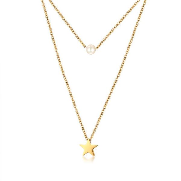 chokers star charm layered choker for women gold tone stainless steel double layer necklace elegant simulated pearl party female jewelry, Golden;silver
chokers star charm layered choker for women gold tone stainless steel double layer necklace elegant simulated pearl party female jewelry, Golden;silver