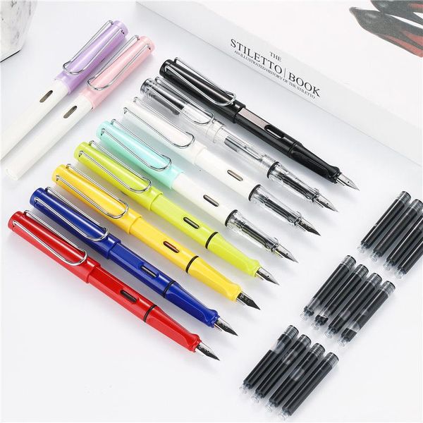 fountain pens 1pc 0.38/0.5mm colored plastic pen ink writing calligraphy gift office stationery supplies 03930
fountain pens 1pc 0.38/0.5mm colored plastic pen ink writing calligraphy gift office stationery supplies 03930