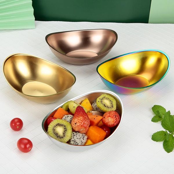 dishes & plates creative stainless steel fruits salad plate golden ingot dessert snack barbecue bowl korean cuisine tableware kitchen utensi
dishes & plates creative stainless steel fruits salad plate golden ingot dessert snack barbecue bowl korean cuisine tableware kitchen utensi