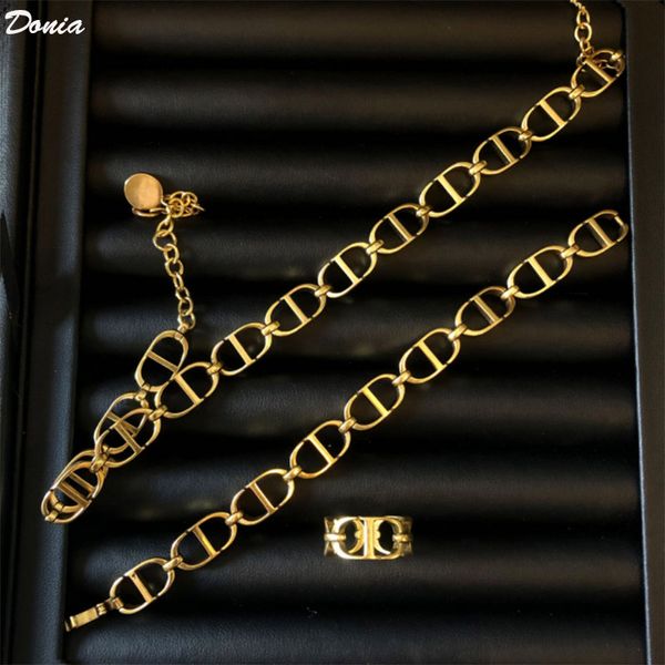 donia jewelry luxury bangle european and american fashion retro letter copper micro-inlaid zircon ring necklace set designer gift, Black
donia jewelry luxury bangle european and american fashion retro letter copper micro-inlaid zircon ring necklace set designer gift, Black