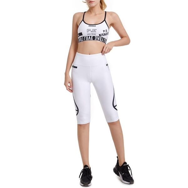 piece women yoga set mid waist five point pants printed impact padded sports bra without rims running gym leggings outfits, White;red
piece women yoga set mid waist five point pants printed impact padded sports bra without rims running gym leggings outfits, White;red