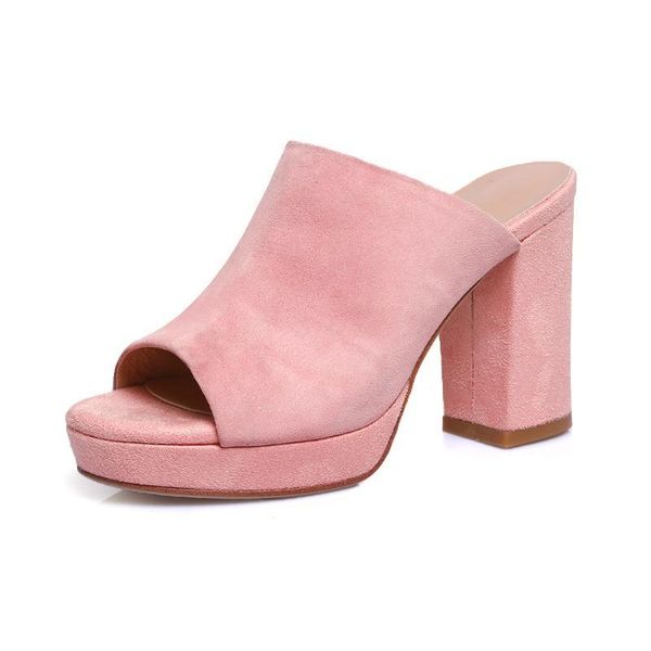 slippers summer chunky heels platform shoes red pink green suede high ladies slides women's size 40 gz18, Black
slippers summer chunky heels platform shoes red pink green suede high ladies slides women's size 40 gz18, Black