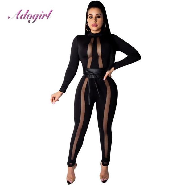 women's jumpsuits & rompers women sheer mesh patchwork bandage jumpsuit with pu leather belt mock neck long sleeve party club outfit ov, Black;white
women's jumpsuits & rompers women sheer mesh patchwork bandage jumpsuit with pu leather belt mock neck long sleeve party club outfit ov, Black;white