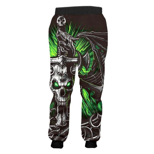 men's pants sweatpants men cool print green skull horn 3d jogger casual hip hop streetwear full length trousers, Black
men's pants sweatpants men cool print green skull horn 3d jogger casual hip hop streetwear full length trousers, Black