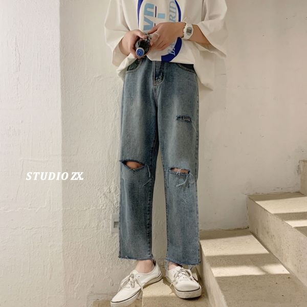 men's jeans summer ripped fashion blue wide-leg men streetwear loose hip-hop hole straight denim trousers mens -2xl mj4r
men's jeans summer ripped fashion blue wide-leg men streetwear loose hip-hop hole straight denim trousers mens -2xl mj4r