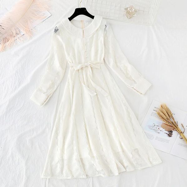 dresses autumn winter women vintage long sleeve doll collar lace elegant ladies party es with belt high quality, Black;gray
dresses autumn winter women vintage long sleeve doll collar lace elegant ladies party es with belt high quality, Black;gray